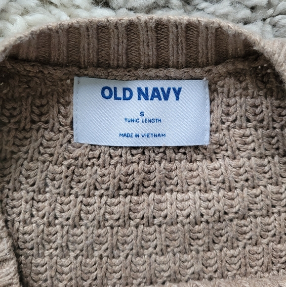 Tunic Length Tan Sweater | Size Small | Old Navy - Picture 5 of 5